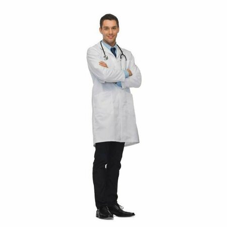 OASIS Unisex Lab Coat, Full Length, Buttons Front, White, 2XL 7143XXL